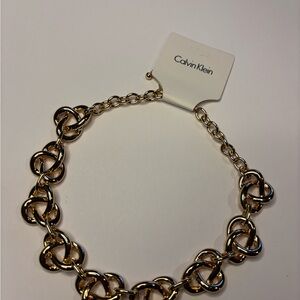 Calvin Klein Gold-Tone Interlocking Necklace | NEW WITH TAGS